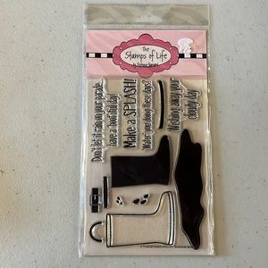 Unused stamp of life clear stamp set. Boots4rain